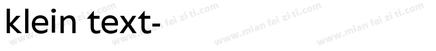 klein text字体转换